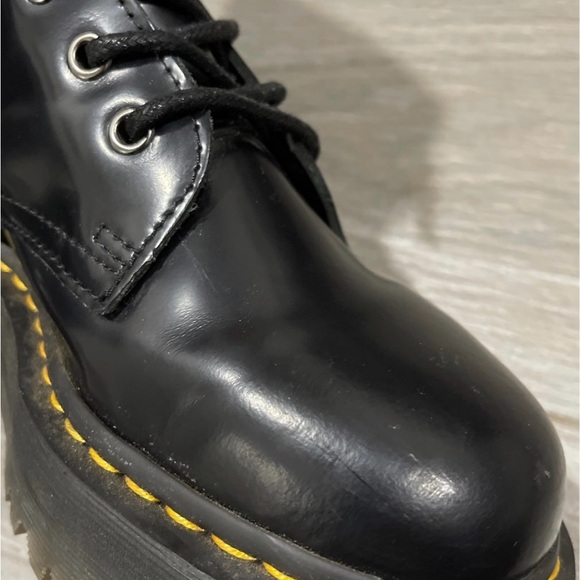 Dr. Martens Black Leather Jadon Combat Boots - Picture 2 of 9